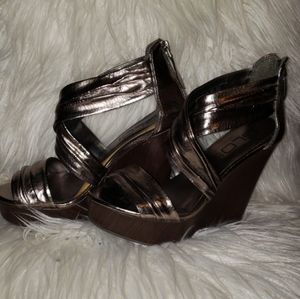 BOGO FREE pewter wedge shoes